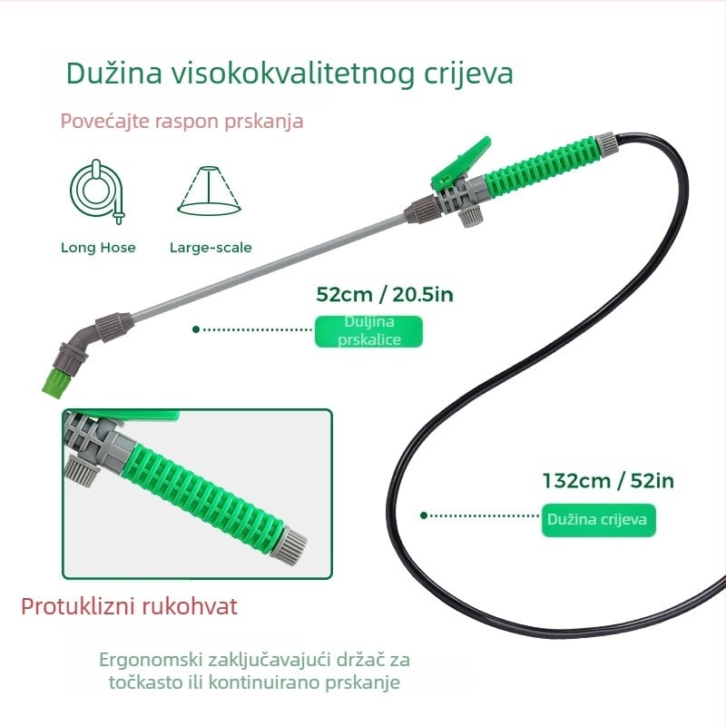 Biogesl ramenski raspršivač, plastični, ručni raspršivač s zračnim tlakom, za kućno čišćenje i vrtlarstvo