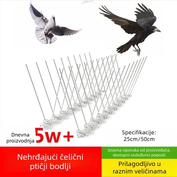 Šipovi protiv ptica za vrt s plastičnom bazom i iglicama od 304 nehrđajućeg čelika, čvrsti i izdržljivi – Gold Hammer