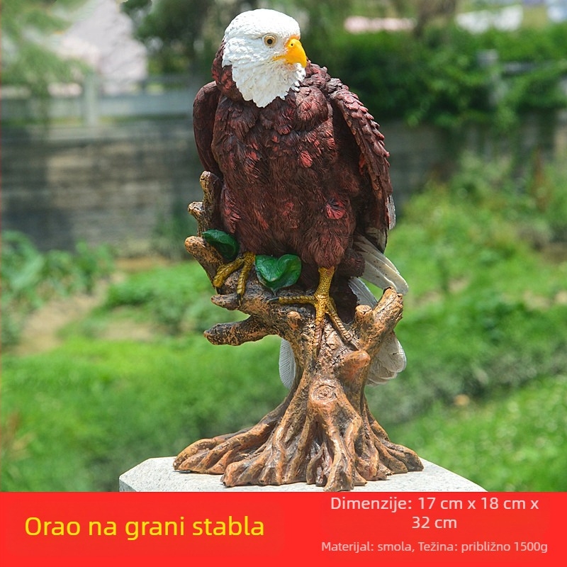 Orao od smole – životinjski model, pastoralni stil, Materijal: smola