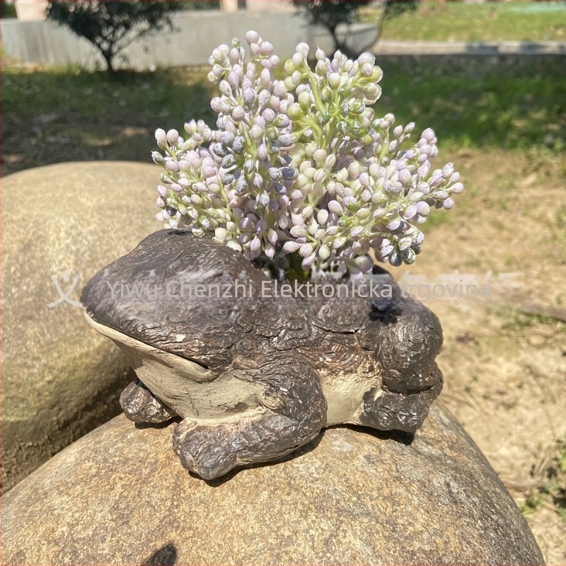 Statuja za cvjetni lonac od sintetičke smole – Hedgehog-Frog-Turtle, moderna vrtna dekoracija