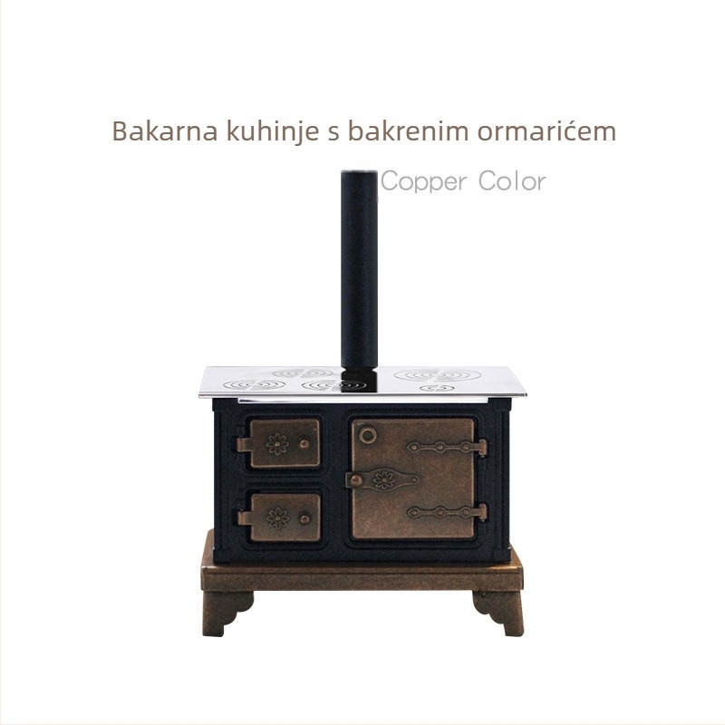 Miniaturni dodaci za kućicu lutkice: zapadnjačka kuhinja, retro stil, mini štednjak i ormarić; Brend: Little Mikey House; Materijal: legura; Obrada prilagodba: Da; Način obrade: Uzorak prilagodbe; Dobna skupina: 15-17 godina