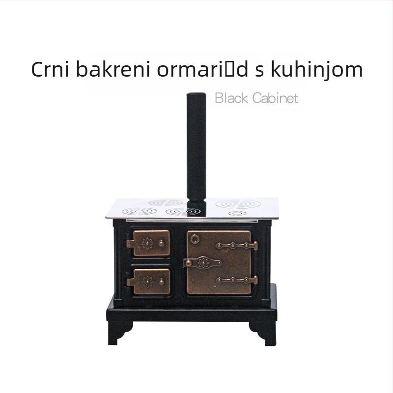 Miniaturni dodaci za kućicu lutkice: zapadnjačka kuhinja, retro stil, mini štednjak i ormarić; Brend: Little Mikey House; Materijal: legura; Obrada prilagodba: Da; Način obrade: Uzorak prilagodbe; Dobna skupina: 15-17 godina