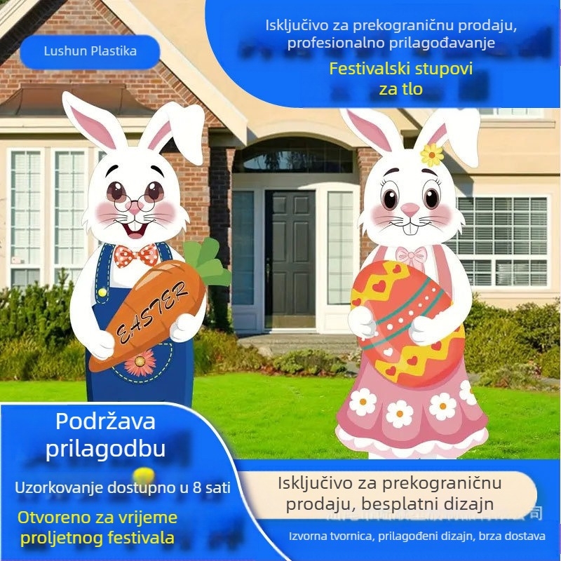 Prilagodljiva PP plastična ploča za vrtne i dvorišne natpise za Božić, Halloween, Uskrs i druge blagdane