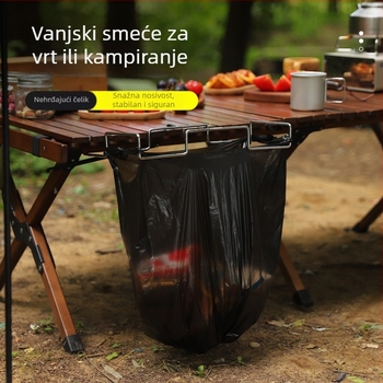 Hike Mount Vješalica za vrećice smeća od nehrđajućeg čelika, sklopivi stolni nosač za kampiranje