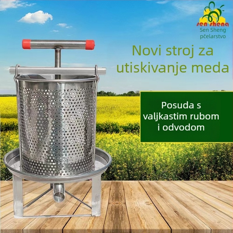 Nehrđajući čelik preša za med za pčelarstvo, rad pri sobnoj temperaturi, pogodna za uzgoj životinja