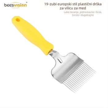 BEESVISION Nehrđajući alati za pčelarstvo – europskog stila vilica za med, nož za med, škrabica i špatula