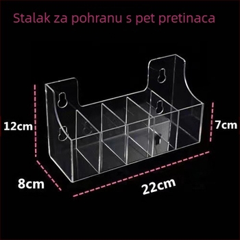 Prozirni akrilni držač za napitke s usisnim čašicama na vrata hladnjaka