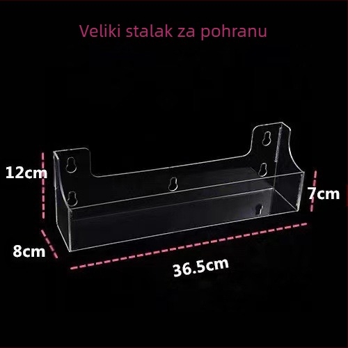 Prozirni akrilni držač za napitke s usisnim čašicama na vrata hladnjaka