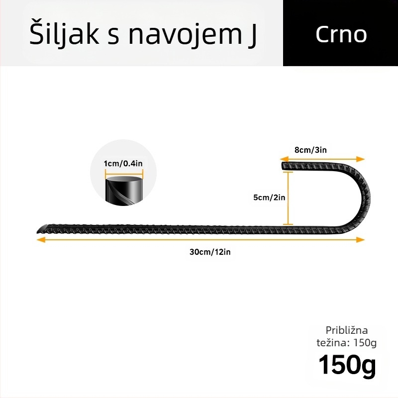 Galvanizirano zemno sidro s vijčanim tijelom za travnjak i šatore; marka Quant; prilagodljivo.