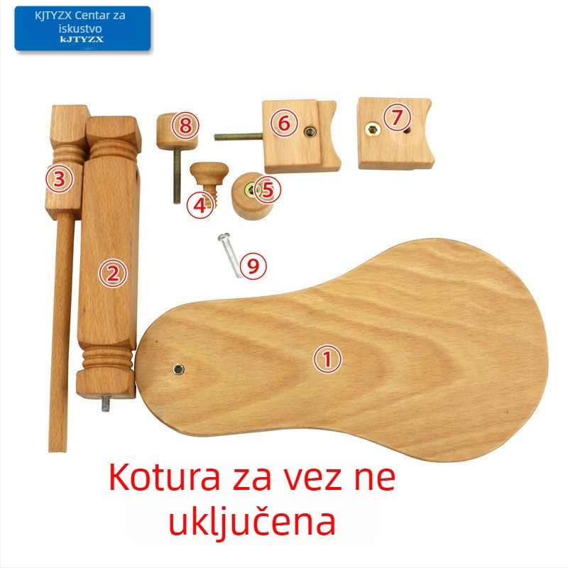 Bukovo drvo križni šav okvir, 360° rotirajući, stolni, ručni i prilagodljiv