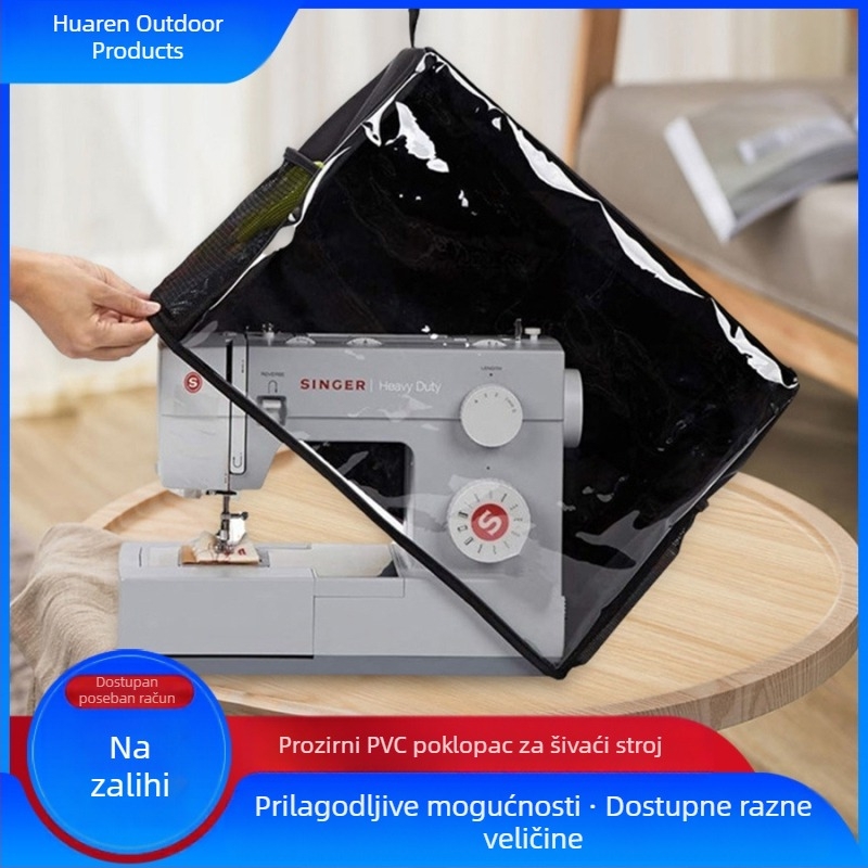 Prozirni PVC zaštitni pokrov za šivaći stroj, univerzalna torba za pohranu, zaštitni omot, američki stil