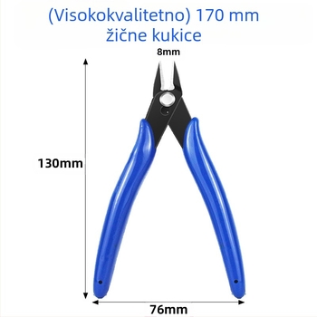 Dijagonalne kliješta za modeliranje rezanje — materijal PE + karbonska čelika, težina 0.1 kg