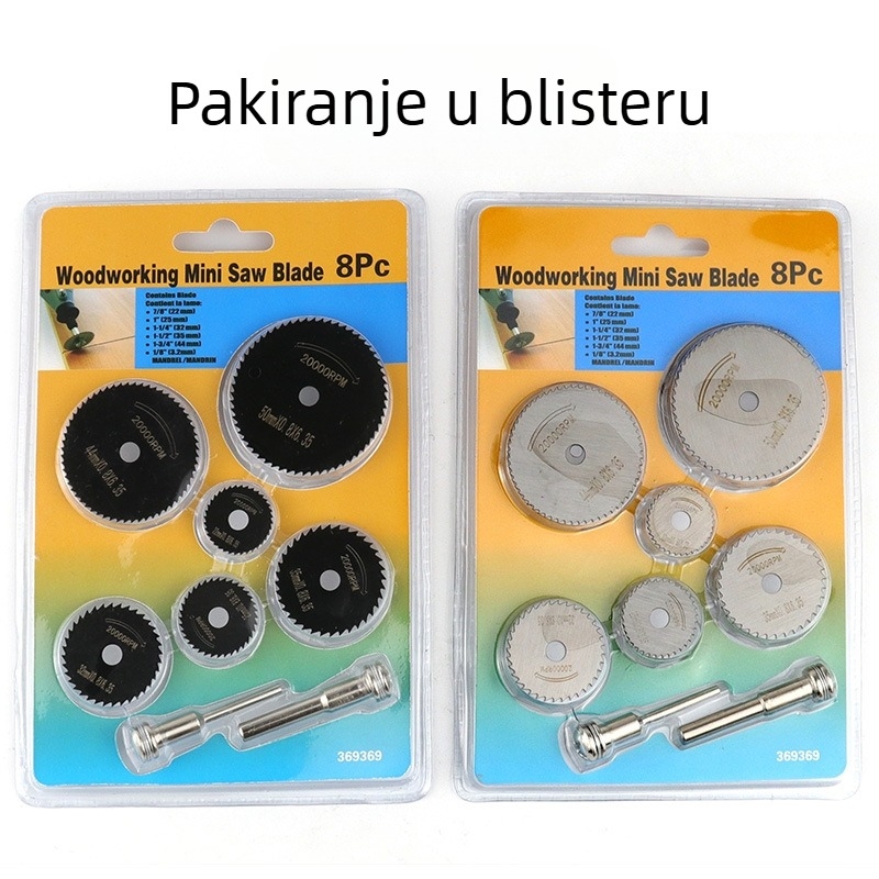 Set noževa od visokog brzine čelika za rezanje – 8 komada, mini oštrice za drvo i plast, za električni brus (Xingweiqiang)