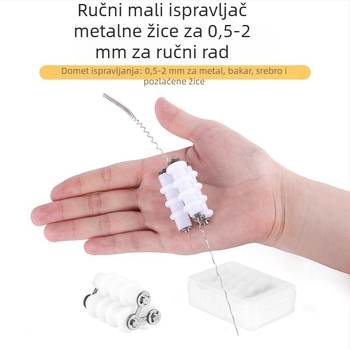 Mali alat za izravnavanje metalnih žica za nakit, ručni, kompatibilan s bakrenom žicom promjera 0,5–2 mm, metalno kućište, težina 100 g
