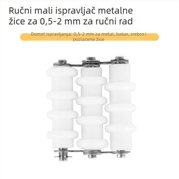 Mali alat za izravnavanje metalnih žica za nakit, ručni, kompatibilan s bakrenom žicom promjera 0,5–2 mm, metalno kućište, težina 100 g