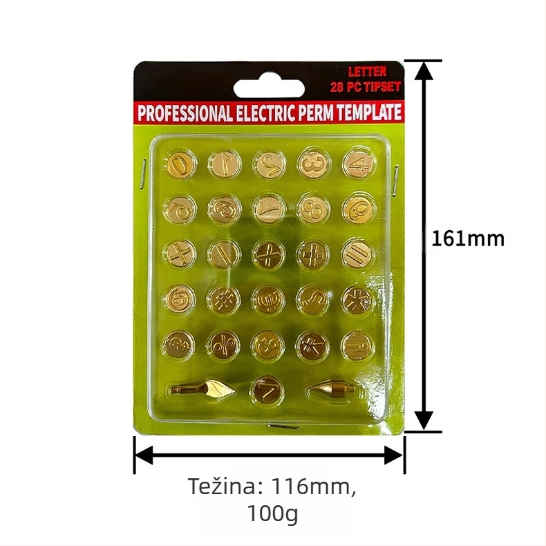26-dijelni set mesingih vrhova za pyrograviranje na električnoj lemilici, M4 navoj, stalna temperatura, DIY graviranje