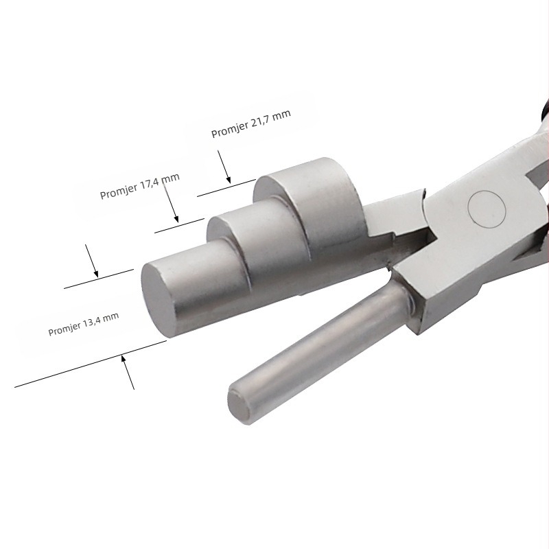 RUITOOL Klem za nakit – mini 3-u-1, šiljasto usta, duljina glave kliješta 80 mm, težina 206 g