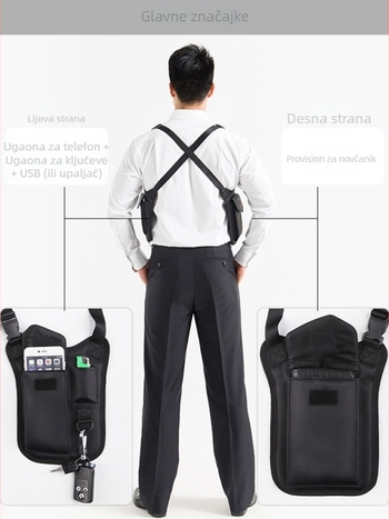 CWILKES Anti-theft torba za podlakticu za outdoor sportove — najlon, prozračna, vodootporna, ultralakana, proširiva