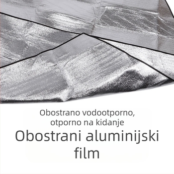 Veli kamp-madrac za vanjski šator s EVA aluminij folijom, deblji, vlagootporan i vodootporan, za više osoba, model HW-D1676, tkanina: srednja PE pjena + dvije strane aluminijske folije