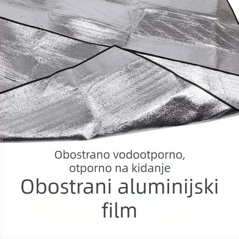 Veli kamp-madrac za vanjski šator s EVA aluminij folijom, deblji, vlagootporan i vodootporan, za više osoba, model HW-D1676, tkanina: srednja PE pjena + dvije strane aluminijske folije