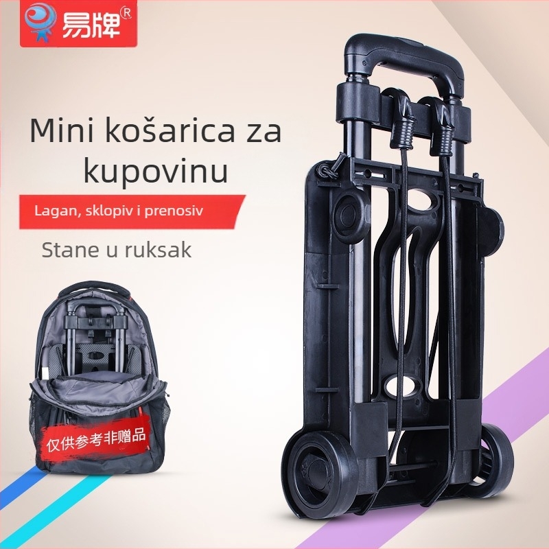 Dva kotača kolica, sklopiva i prijenosna, željezni okvir, nosivost 30 kg, težina 2,0 kg