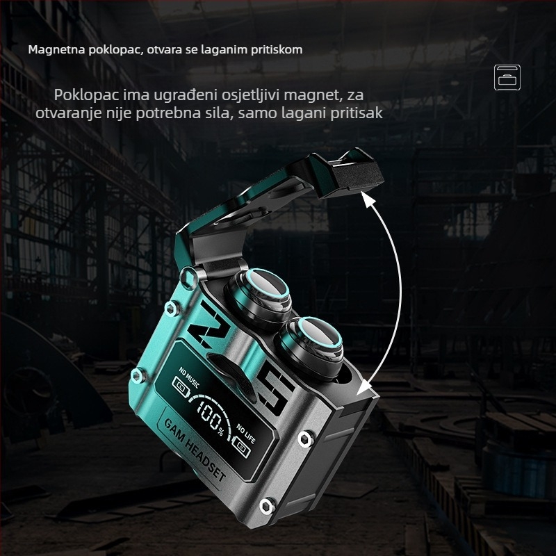 Bežične Bluetooth slušalice za igre, in-ear, s osvijetljenjem koje treperi, niska latencija za Esports, duga baterija (Bluetooth 5.0, In-ear, Esports Low Latency, Breathing Light, Long Battery Life)