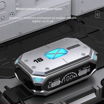 Bežične Bluetooth slušalice u uho za sport, smanjenje buke, IPX7, domet 15 m, trajanje baterije >8 h, stereo