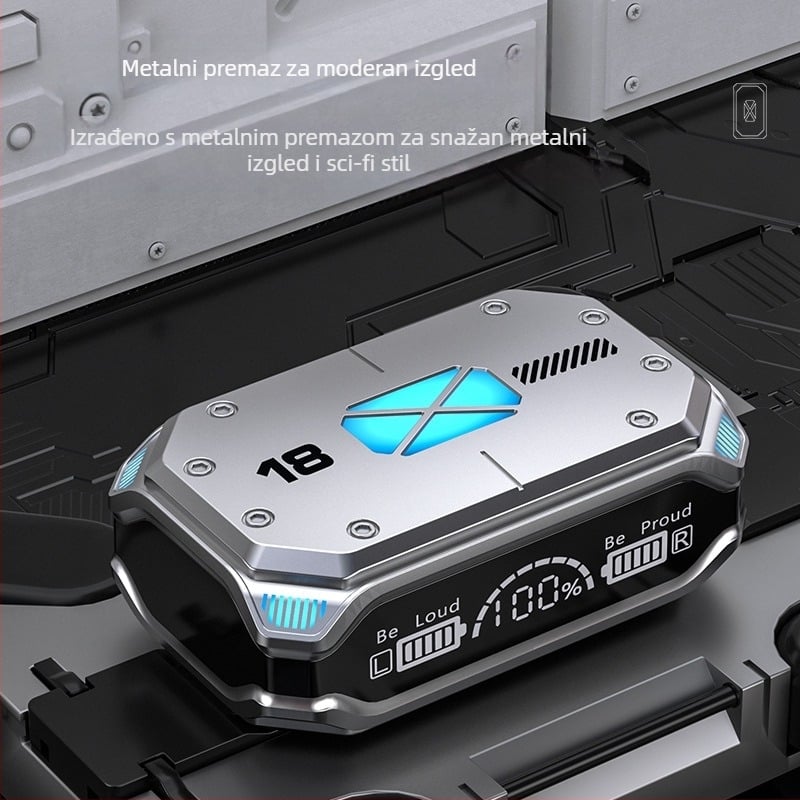 Bežične Bluetooth slušalice u uho za sport, smanjenje buke, IPX7, domet 15 m, trajanje baterije >8 h, stereo