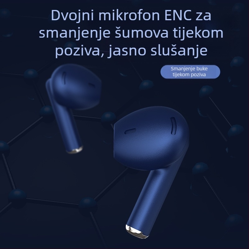 Bežične Bluetooth slušalice u uho, Bluetooth 5.3, domet 15 m, trajanje 4–8 h, stereo