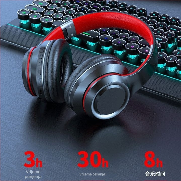 DR90 Bežične slušalice s Bluetoothom, aktivno smanjenje buke, dug život baterije i niska latencija za esport igre