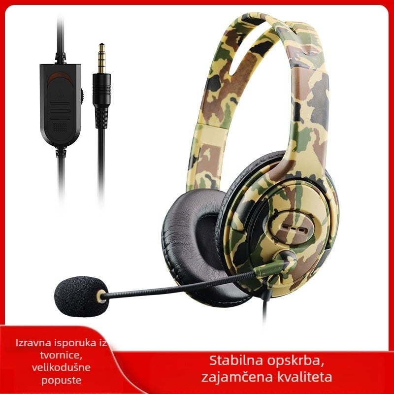 Žično slušalice za igranje s mikrofonom, 40 mm pogonske jedinice, 3,5 mm utor, raspon frekvencija 20–20 000 Hz, impedancija 32 Ω