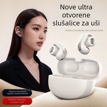 V12 pametne slušalice za prijevod, klips za uho, Bluetooth 5.4, domet 15 m, IPX5 vodootporne, trajanje 4–8 h