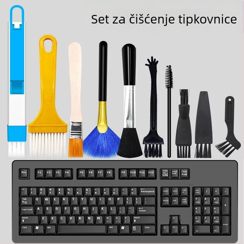 Sve za čišćenje četkicama za tipkovnicu i elektroniku – 10 komada, lansirano 2022., kompatibilno s notebookovima, mobilnim uređajima, računalima i digitalnim fotoaparatima