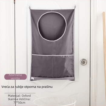 Zidna vrećica za odlaganje u kupaonici, Oxford plat, jednostavan moderni 3D dizajn, zidni nosač, za donje rublje i prljavu odjeću