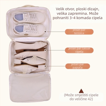 Kockasta torba za pohranu cipela, poliester, model 1007, višestruka namjena za putovanja