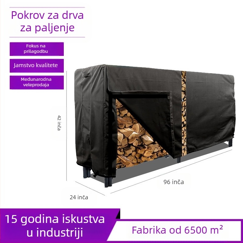 Zaštitni pokrov za drva – otporan na snijeg i kišu, zaštita od prašine i sunca