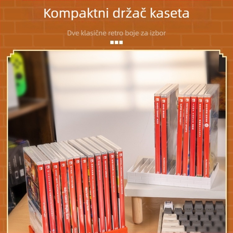 Stalak za karte Switch OLED, kapacitet 12 pretinaca, ABS materijal