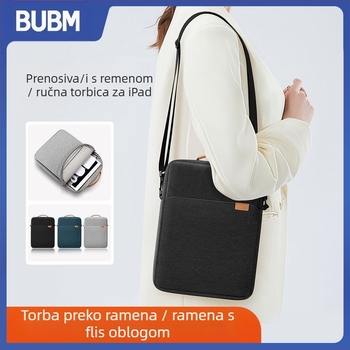 Torba za tablet preko ramena, urbano jednostavan stil, poliester, prozračna, vodootporna, otporna na habanje, pamučna podstava