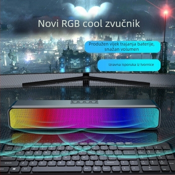 LED marquee svjetlo s bežičnim Bluetooth zvučnikom, RGB rasvjeta, 2 zvučnika, Bluetooth 5.0, 40Hz-20kHz, SNR ≥85dB, doseg 10 m