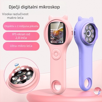 Dječji mikroskop igračka - nadograđeno izdanje 2024. - model 355 - biološko promatranje