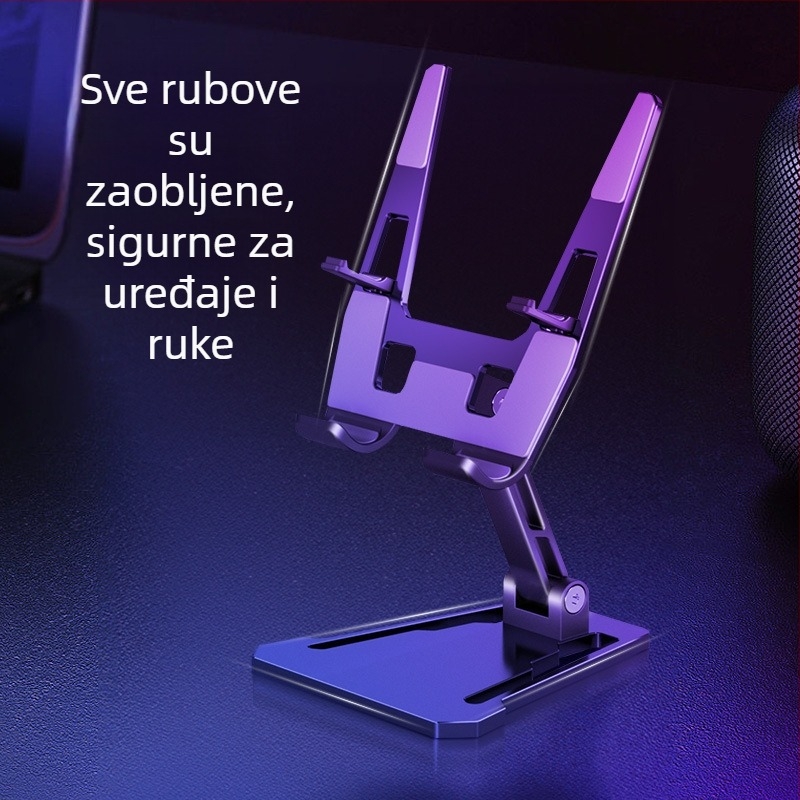 Aluminijski stolni držač za telefone i tablete, sklopiv, univerzalan, s elementom hlađenja