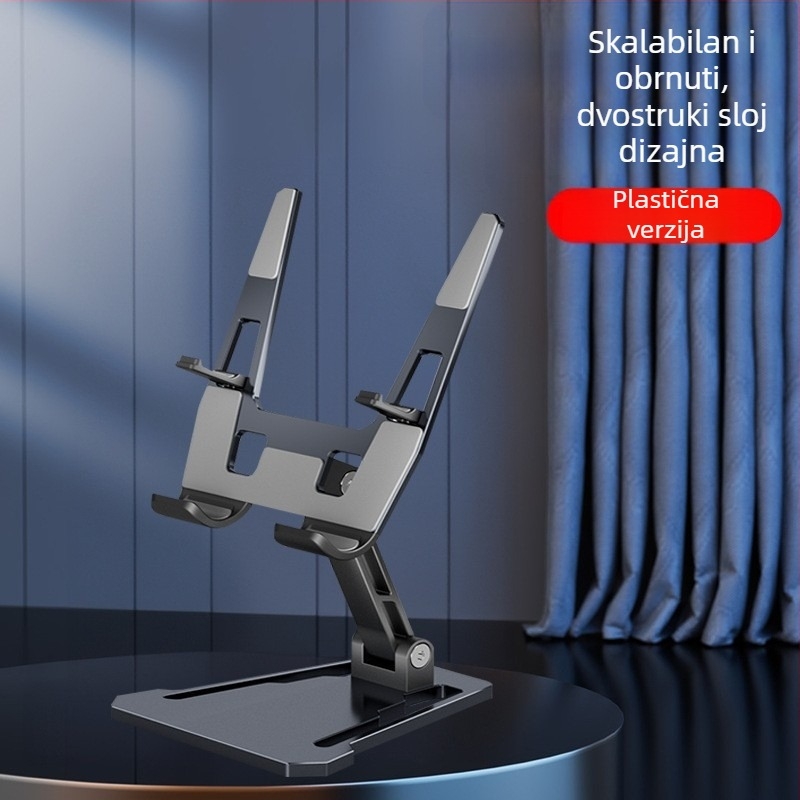 Aluminijski stolni držač za telefone i tablete, sklopiv, univerzalan, s elementom hlađenja