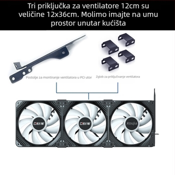Radiator za grafičku karticu s nosačem PCI za desktop PC – OEM obrada (Model: Graphics Card Companion Buckle)