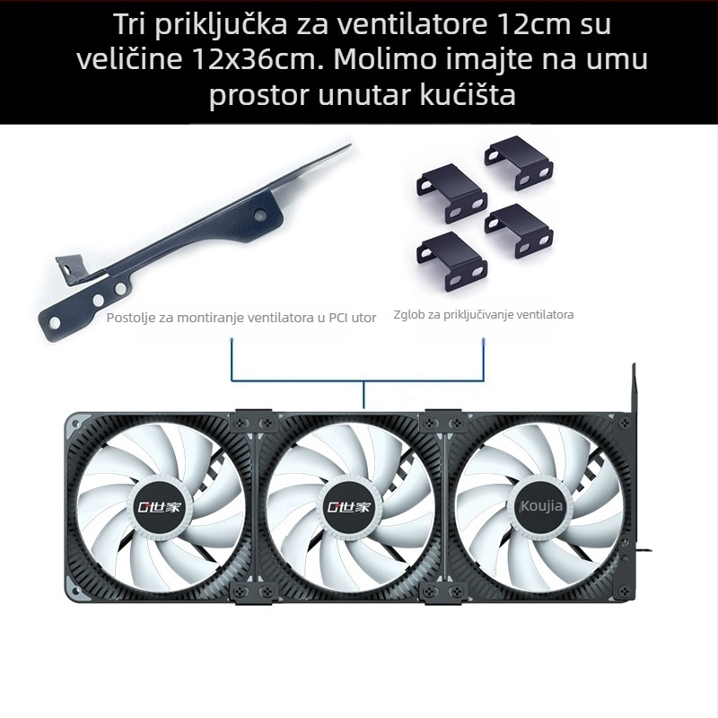 Radiator za grafičku karticu s nosačem PCI za desktop PC – OEM obrada (Model: Graphics Card Companion Buckle)