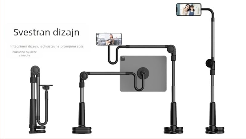 Držač WS-21009 za telefon i tablet – univerzalni, produživi klips, ABS + aluminijska zlitina