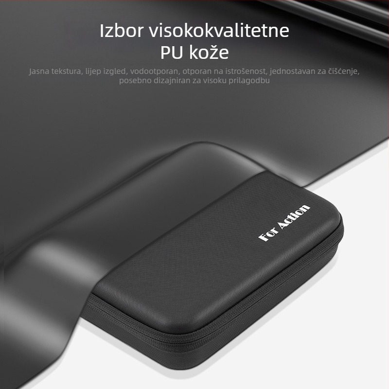 XFJI PU torbica za DJI Action3/4 kamere, udoban crossbody dizajn