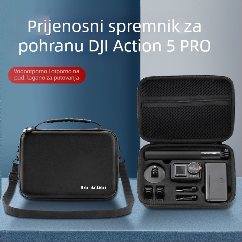 XFJI PU torbica za DJI Action3/4 kamere, udoban crossbody dizajn