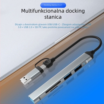 USB-C hub s 4 porta USB 3.0, brzina do 5 Gbps, bez vanjskog napajanja