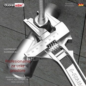 Višenamjenski vodovodni ključ za instalacije u kupaonici i popravak slavine, materijal: 2Cr13 + aluminijska legura