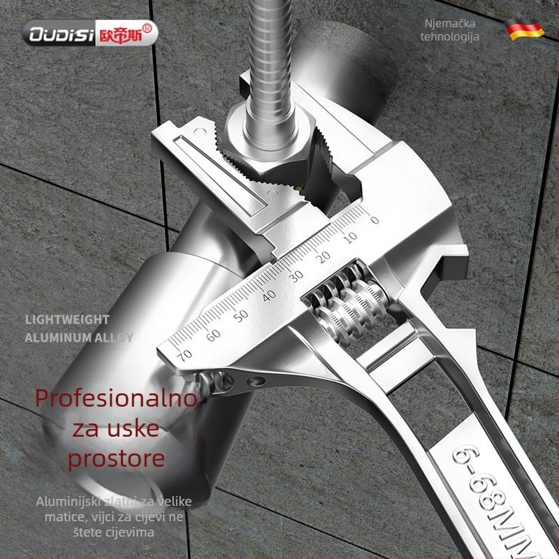 Višenamjenski vodovodni ključ za instalacije u kupaonici i popravak slavine, materijal: 2Cr13 + aluminijska legura